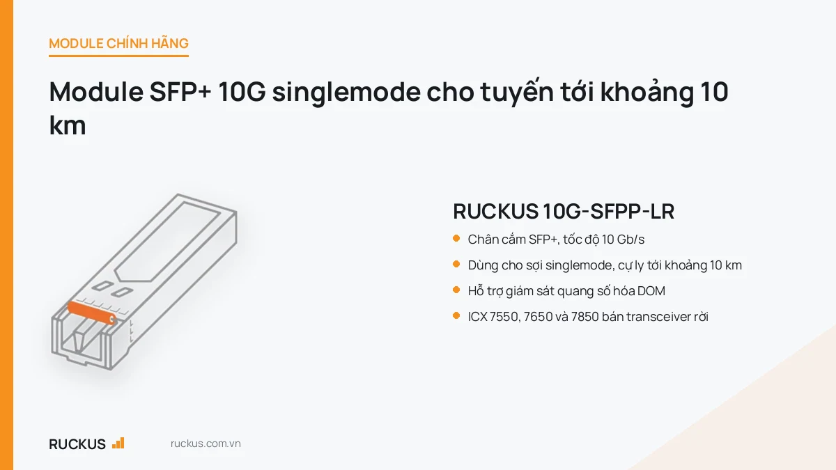 Module quang SFP+ 10G RUCKUS 10G-SFPP-LR