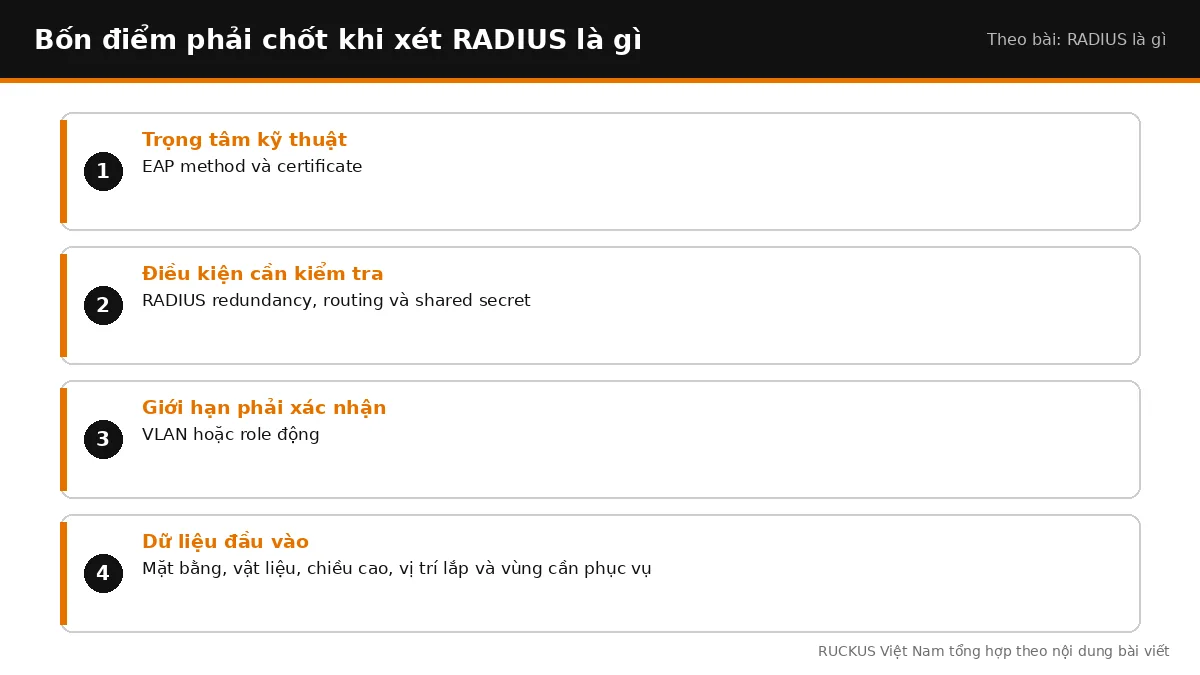 Bốn điểm cần chốt khi xét RADIUS là gì