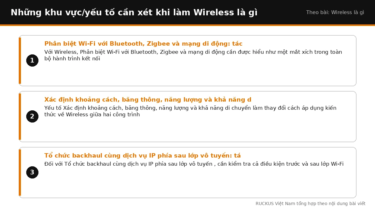 Các yếu tố cần xét khi làm Wireless là gì: Phân biệt Wi-Fi với Bluetooth, Zigbee và mạng di động: tác động tới Wireless,