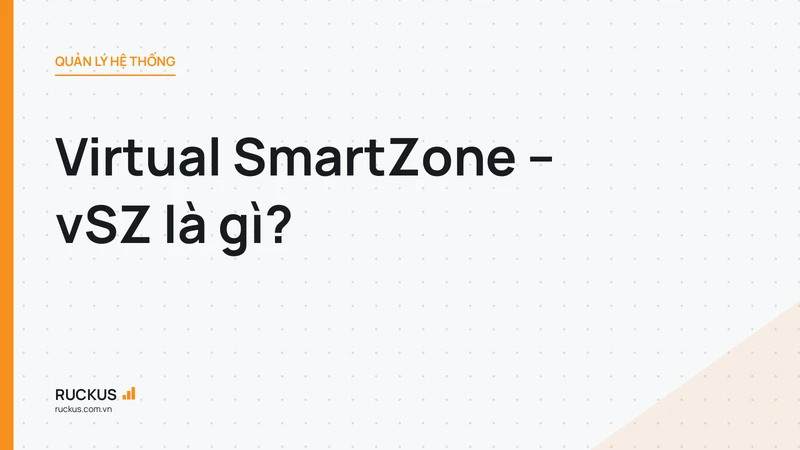 Virtual SmartZone – vSZ là gì?