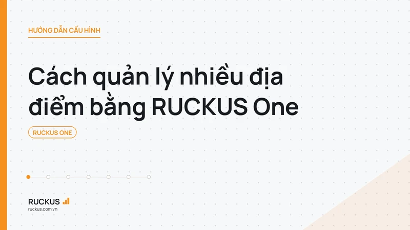 Cách quản lý nhiều địa điểm bằng RUCKUS One