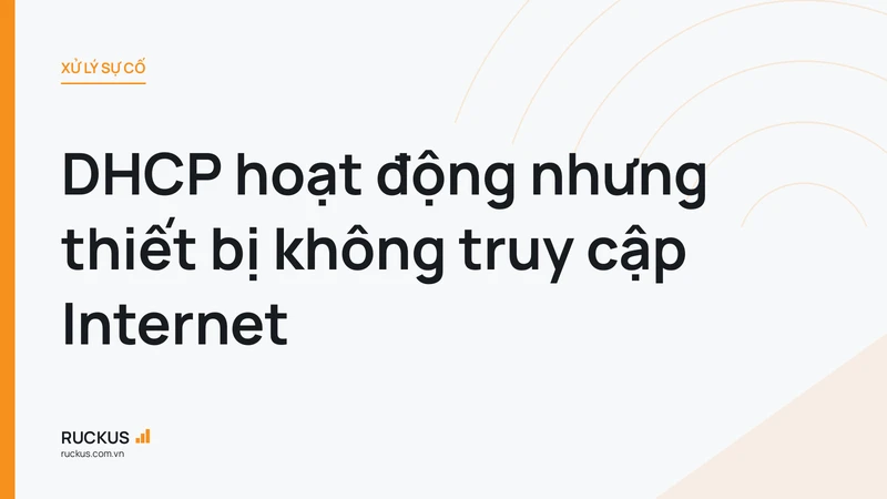 DHCP hoạt động nhưng thiết bị không truy cập Internet
